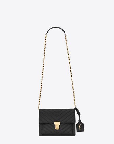 saint laurent ysl matelassé leather small high school bag